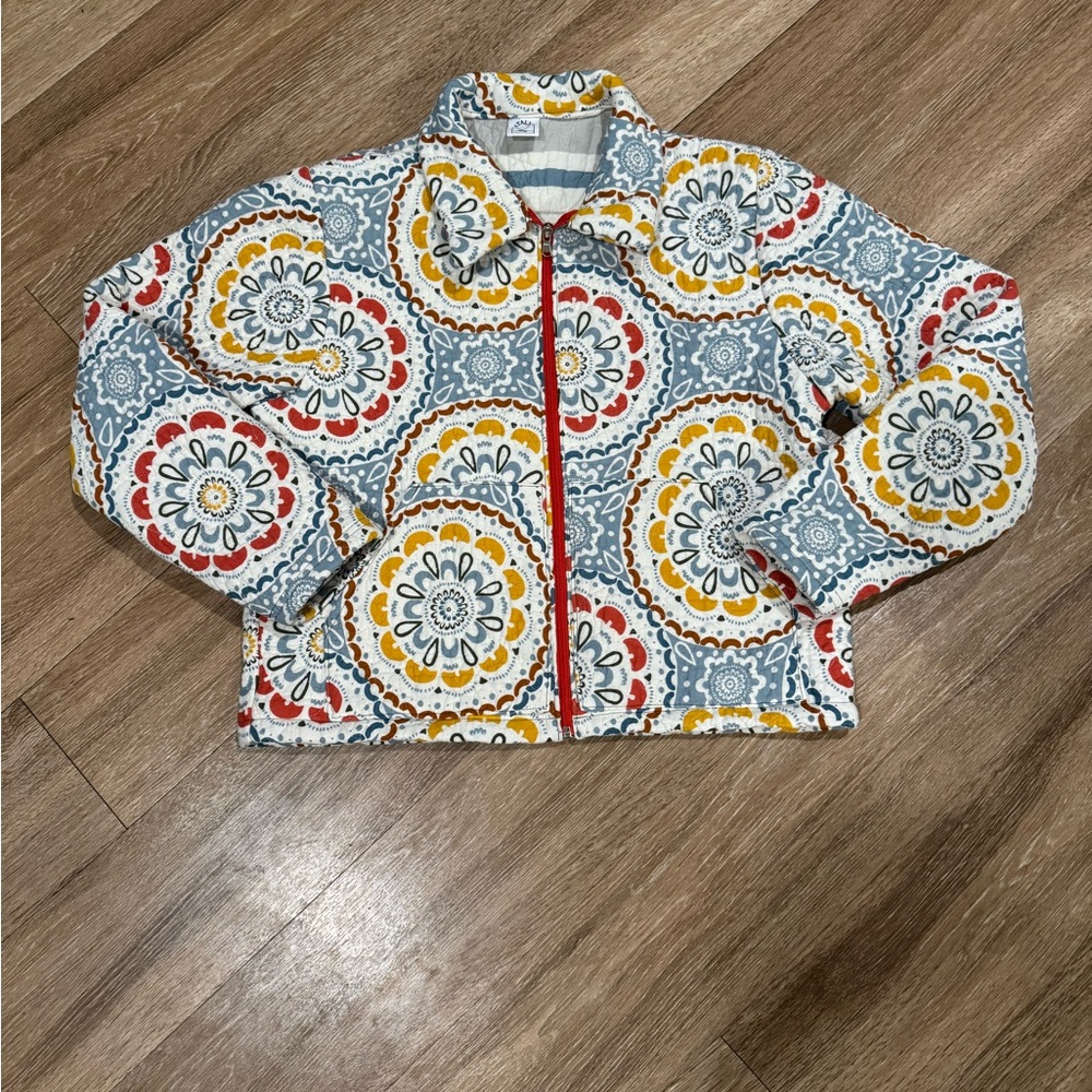 Custom Handmade All-Over Floral Paisley Quilt Jacket